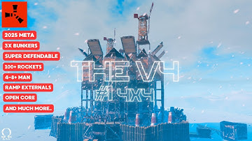 THE V4 4x4 (2025) META 4-8+ BASE | OPEN CORE | BUNKERS | Rust Base Design