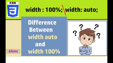 Difference Between width: auto; and width:100%; || 18th Video on CSS  || CSS Property  || Adisma
