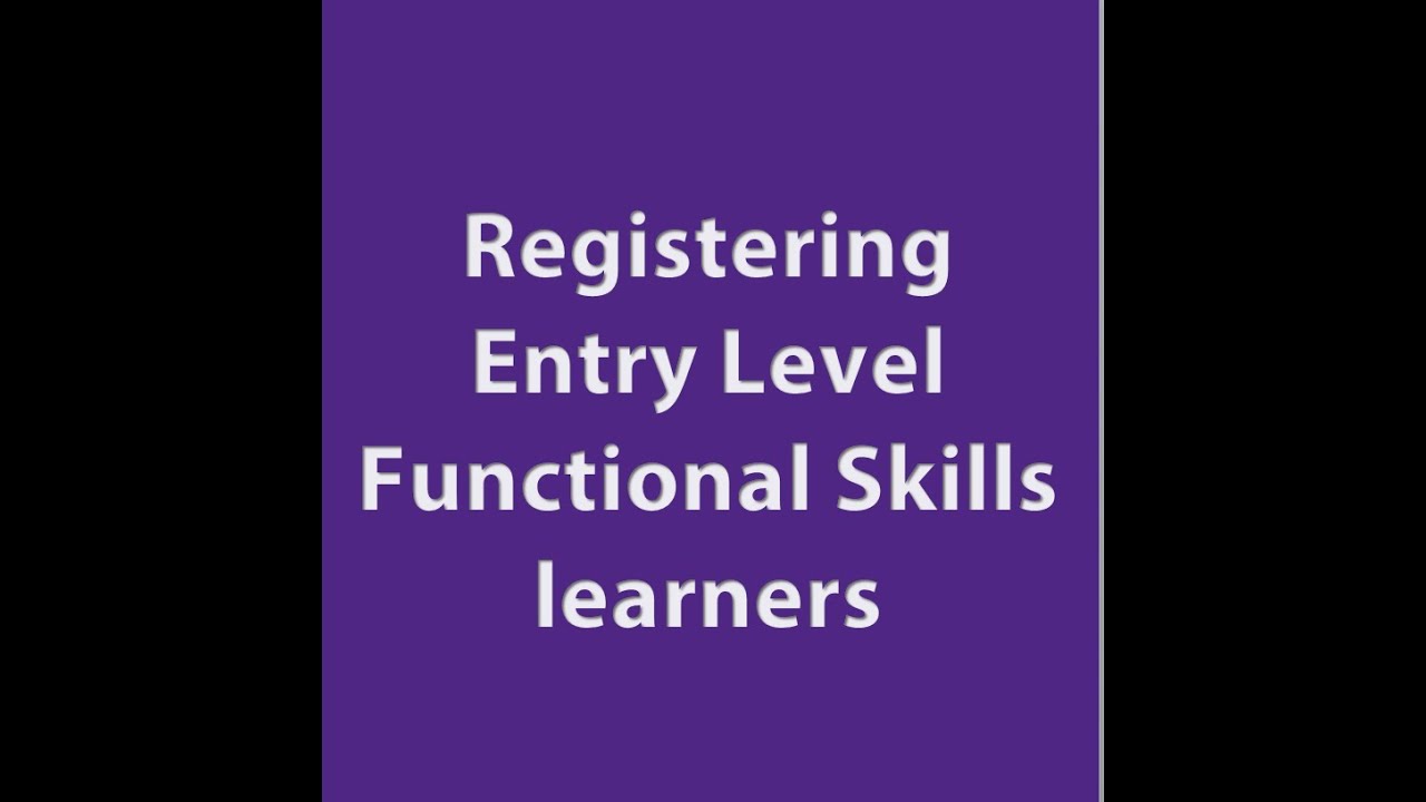 Video Guide on how to register Entry Level Functional Skills learners on QuartzWeb