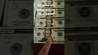 20$ bill with serial numbers all in sequential order #money #currency #whatisitworth