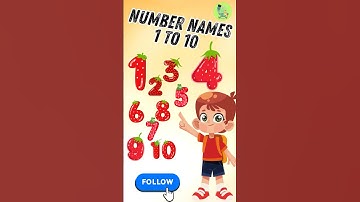 Number Names Video for Kids | Learn Number Names 1-10 #numbernames #shortskids #kindergarten #shorts