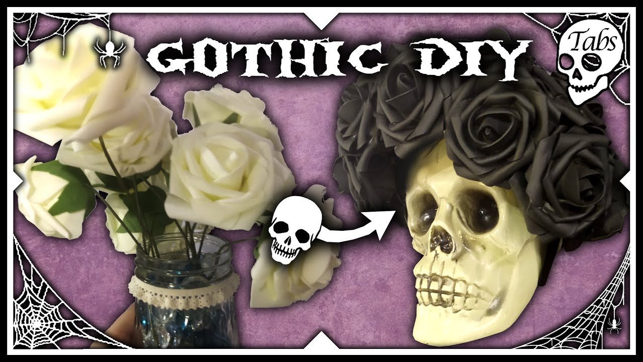 Black Flower Crown | Gothic clothing DIY