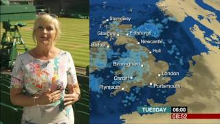 Carol Kirkwood Centre Court BBC Breakfast Weather 2017 07 10