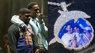 Comedian Grove Hero gets a custom pendant to honor the life of his friend Young Dolph