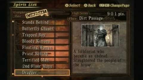 Project Zero 2 Ghost List ~ 100% Part 1 (PS2)