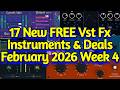 17 Best New FREE Effect Plugins, Vst Instruments, Samples & Plugin Deals - FEBRUARY 2026 Week 4