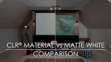 Elite Screens StarBright CLR® Material vs Matte White Material Comparison