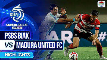 PSBS Biak VS Madura United FC - Highlights | BRI Super League 2025/26