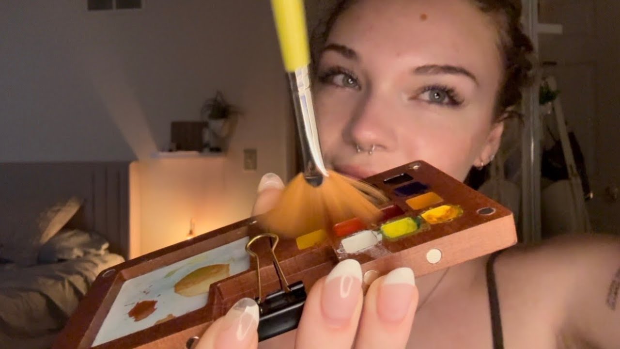 ASMR | Drawing/Painting On Your Face! 🎨 ~ mouth sounds, personal attention, tapping