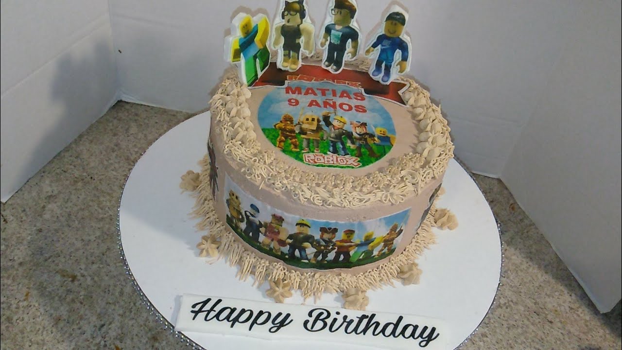 Pastel De Los Roblox Youtube - tortas de cumpleaños de roblox para niñas