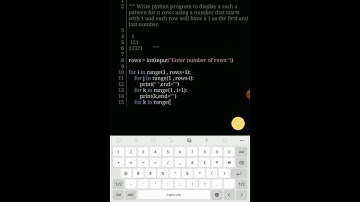 Python program to display a pattern with each row will have a 1 as the first and last number.