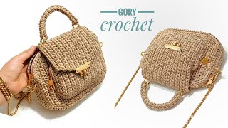 شنطه كروشيه بسوستتين موديل مميز وأنيق bag crochet