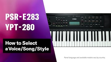 Yamaha Portable Keyboard PSR-E283 / YPT-280 Tutorial Video 1 - Voice / Song / Style -