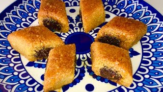 مقروط بالتمر في الفرن هش ولذيذ جدا semolina date sweet