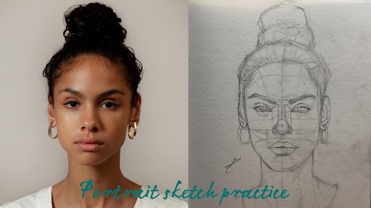 How to draw a portrait step by step using loomis method - YouTube