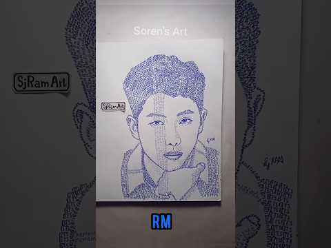 💜ᗷTS⟭⟬💜 RM drawing with his name | Soren's Art #bts #btsdrawing #rm #drawing #sjram