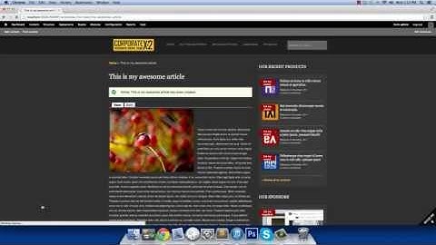 Adding a New Article - Corporate X Responsive Drupal Theme