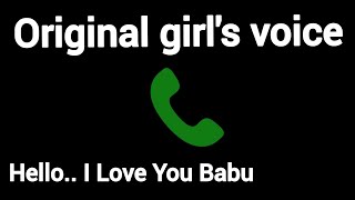 Hello..i love you babu ! call audio girl voice prank hindi #hello #audio @originalgirlsoundhub #hi