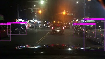 YOLOv4 trained on KITTI - nighttime video