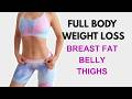 FULL BODY WEIGHT LOSS STANDING CARDIO, exercises to lose weight fast at home, 15 min no jumping