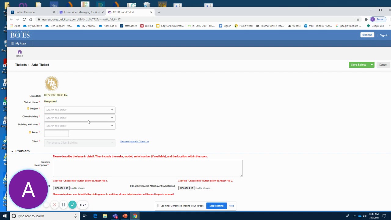 How to submit a Technology Ticket - YouTube