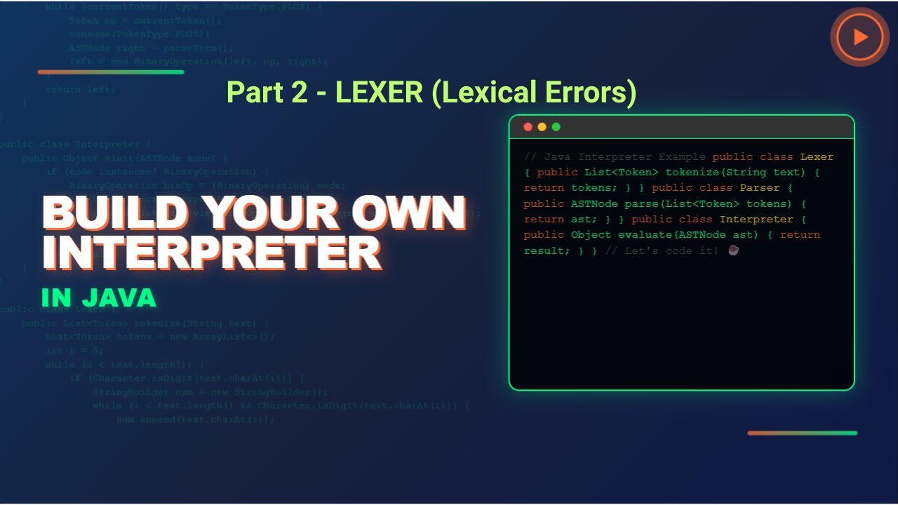Build Your Own Interpreter in Java | Handling Lexical Errors | - YouTube