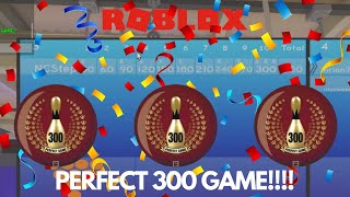 MY FIRST 300 EVER!!!!! | Roblox | Bowling Paradise screenshot 3