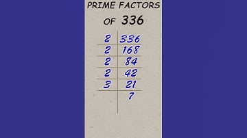Prime factor of 336 / Prime factorisation / #publicmaths #shorts #primefactor