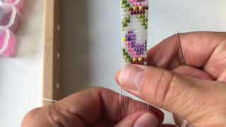 Браслет из бисера Птичка, handmade, плетение бисером на станке