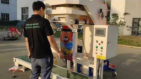 DCS-50B Bagging Scale System weighing and packing grain into bags