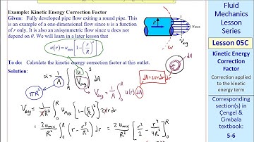 Fluid Mechanics Lesson 05C: Kinetic Energy Correction Factor