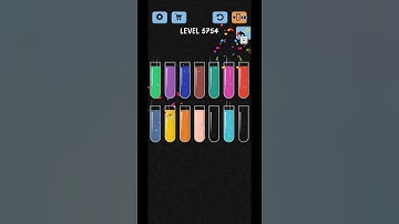 Water Color Sort Level 5754 Gameplay Solution