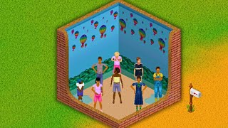 I forced 8 children to live alone in The Sims 1