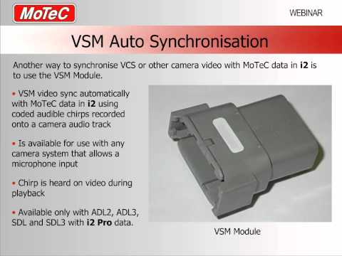 Synchronising a VCS Video with Data