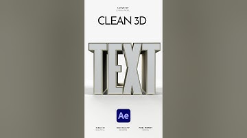 Make the Cleanest 3D Typography in After Effects