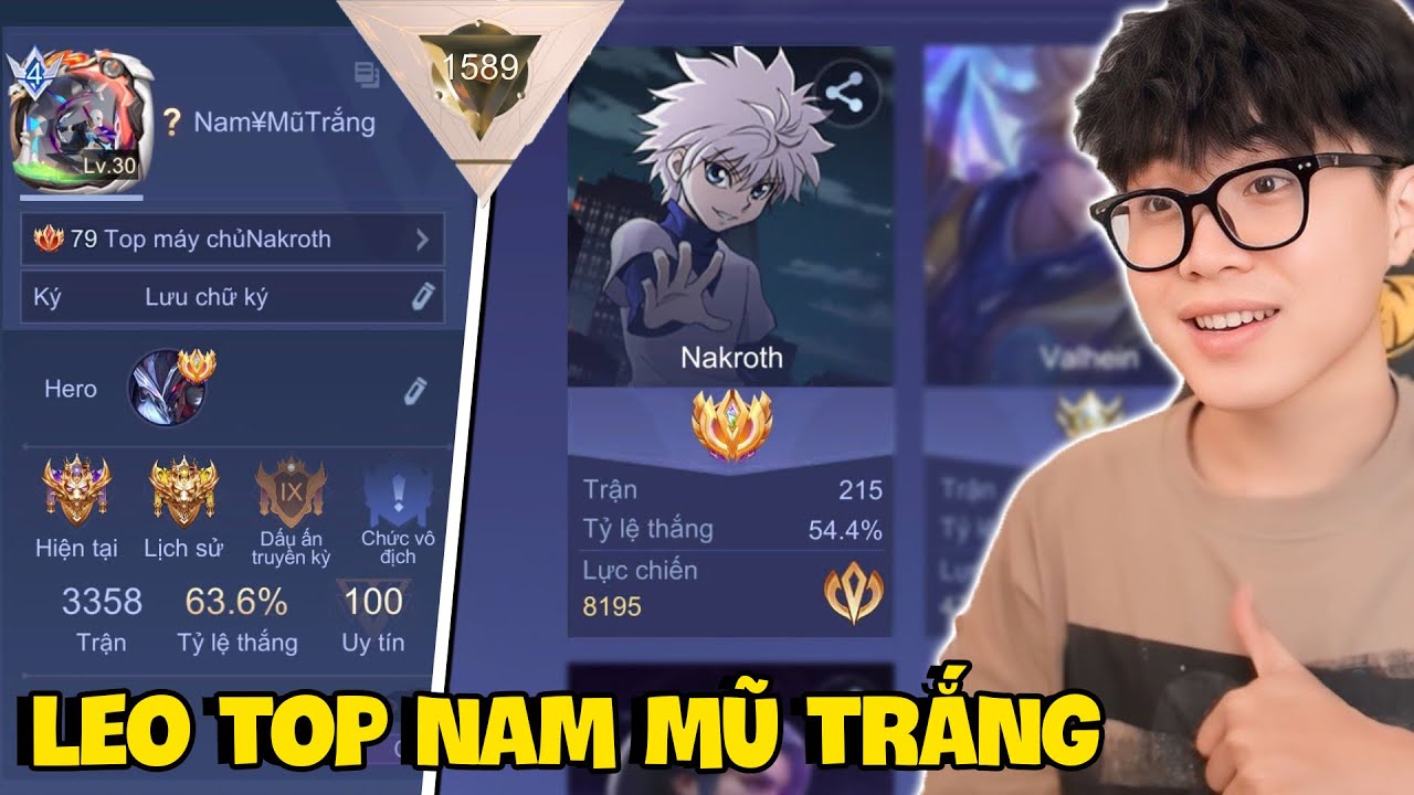VUX ĐỘT NHẬP NICK NAM MŨ TRẮNG ĐẤU ĐỈNH CAO NAKROTH LEO TOP VIỆT NAM BẤT NGỜ GẶP ONEKILL