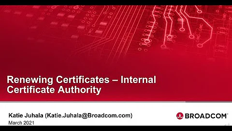 Renewing Certificates - Internal Certificate Authority