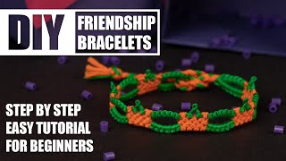 Halloween Pumpkin Chain Friendship Bracelets Step by Step Tutorial | Easy Tutorial for Beginner