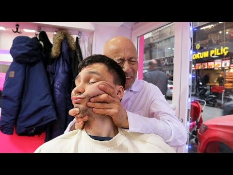 Unbelievably Strong ASMR Head Massage By Pink Barber