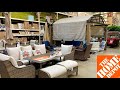 HOME DEPOT PATIO FURNITURE CHAIRS TABLES SOFAS GAZEBOS SHOP WITH ME SHOPPING STORE WALK THROUGH