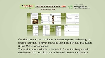 SonitekApps Provide Salon & Spa Mobile App - Backend Presentation