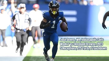 Josh Downs Week 7 Every Target and Catch Indianapolis Colts vs Cleveland Browns NFL 2023