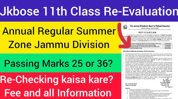 11th Class Re-evaluation & Xerox copies Dates Out | Passing Marks?