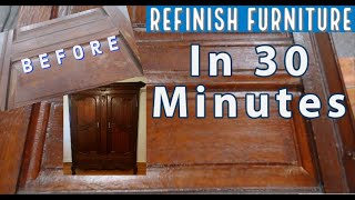 Refinish Wood Furniture Without Stripping In Less Than An Hour !