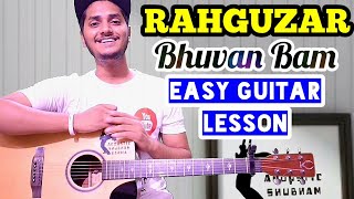 Video thumbnail of "Bhuvan bam - Rahguzar - Guitar lesson, guitar cover, bb ki vines, beginner guitar tutorial"