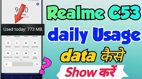 Realme c53 mein daily Usage data kaise Show Kare | realme c53 daily Usage data show | vkmtechnical