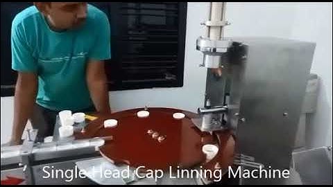 Automatic Single Head Cap Wad Inserting Machine, Single Head Cap Lining Machine with Cap Elevator