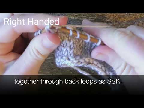 Short Rows: Resolve as SSK - RH & LH
