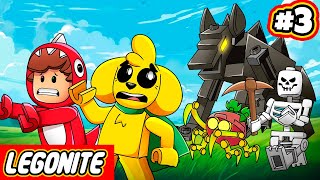 ESCAPAMOS de los MONSTRUOS buscando una BASE SEGURA😱💥 MIKECRACK en LEGONITE #3