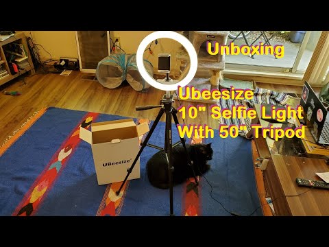 Unboxing an Ubeesize 10" Selfie Ring Light with 50" Tripod